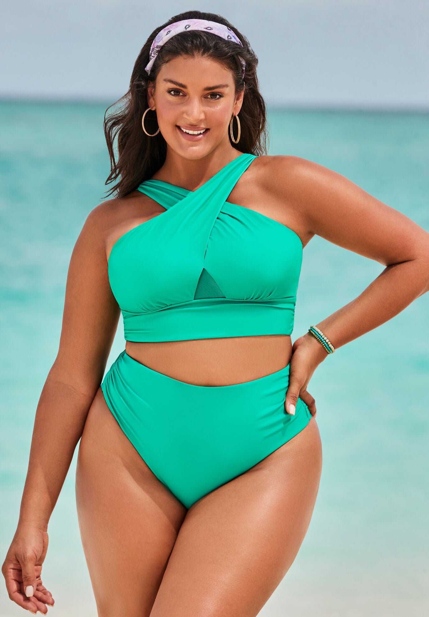 high neck bikini set
