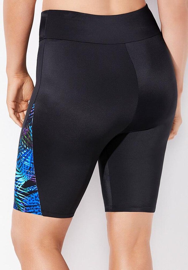 Chlorine Resistant Printed Swim Bike Short, , on-hover image number null