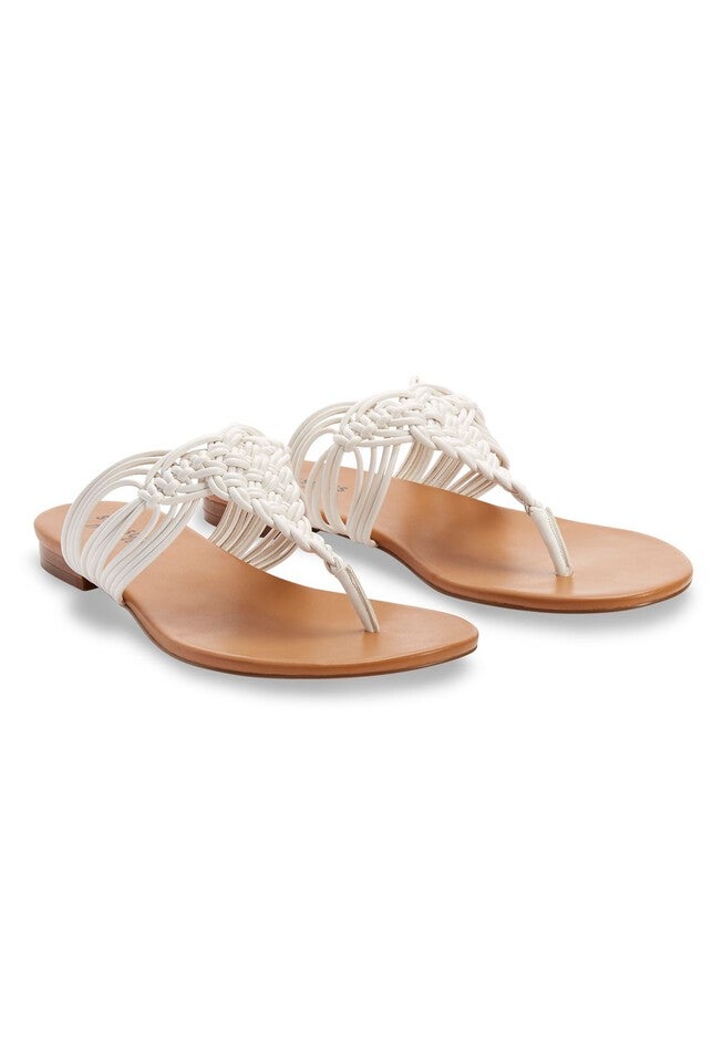 Macrame Sandals, WHITE TAN, hi-res image number null