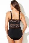 Lace Lattice One Piece Swimsuit, , on-hover image number null