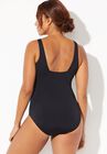 Chlorine Resistant Square Neck One Piece Swimsuit, , on-hover image number null