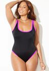 High Leg One Piece Swimsuit, , alternate image number null