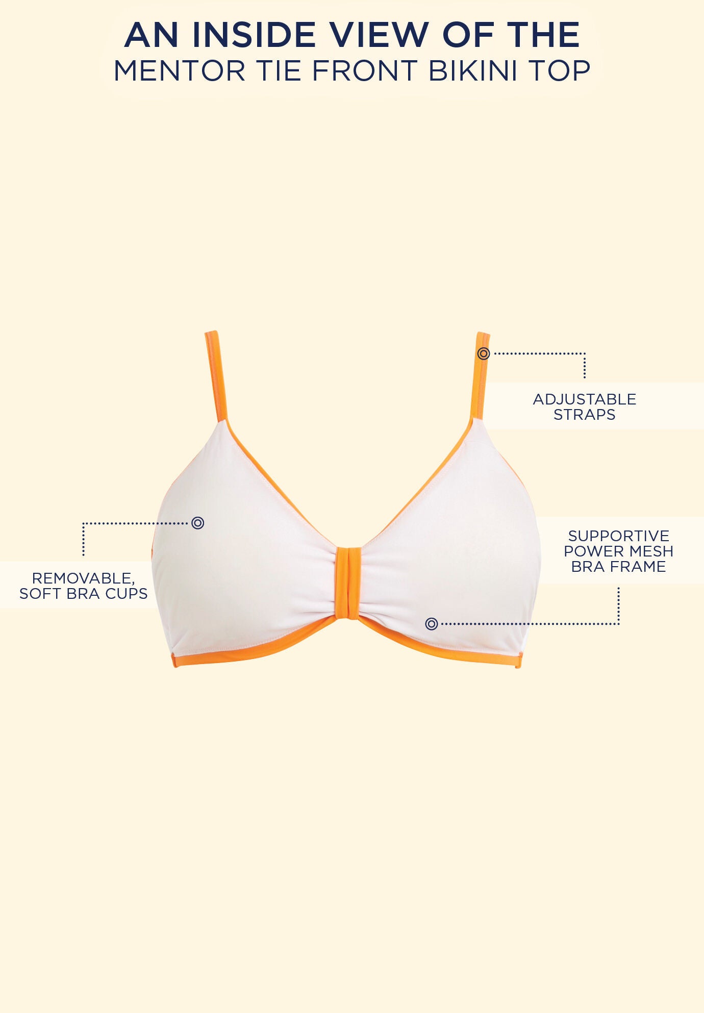 Mentor Tie Front Bikini Top, , alternate image number null