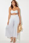 Ella Flowy Crinkle Beach Pant, WHITE, hi-res image number null