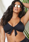 Mentor Tie Front Bikini Top, BLACK, hi-res image number null