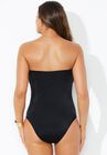 Mesh Wrap Bandeau One Piece Swimsuit, , on-hover image number 1