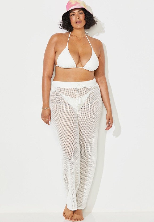 Camille Kostek Longer Length Crochet Beach Pant, , alternate image number 3