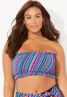 Monarch Smocked Bandeau Bikini Top, MULTI DIAGONAL, hi-res image number null