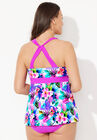 Longer Length Surplice Tankini Top, , on-hover image number null