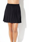 Lightweight Quick-Dry Pleated Swim Skort, BLACK, hi-res image number null