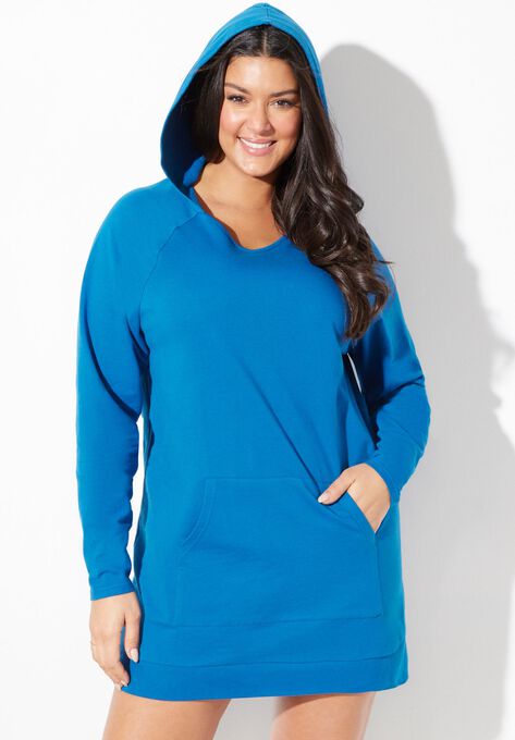 French Terry Hoodie Tunic, , alternate image number null