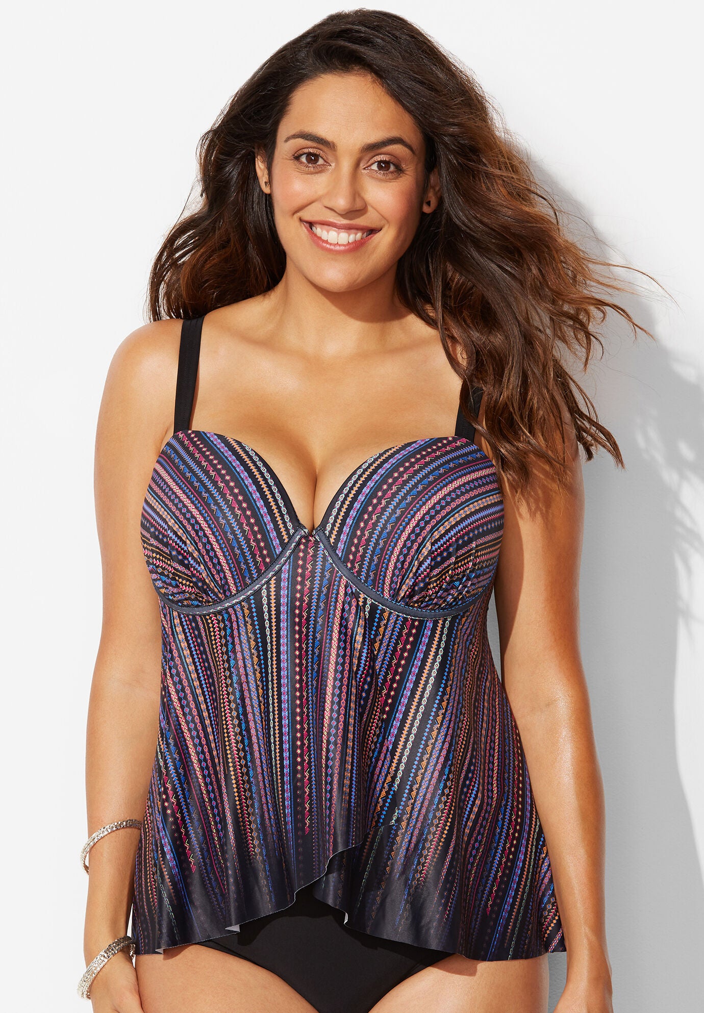 Flyaway Underwire Tankini Top Sweetheart Neckline Friendship