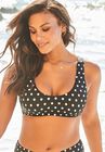 Executive Underwire Bikini Top, BLACK WHITE POLKA DOT, hi-res image number null