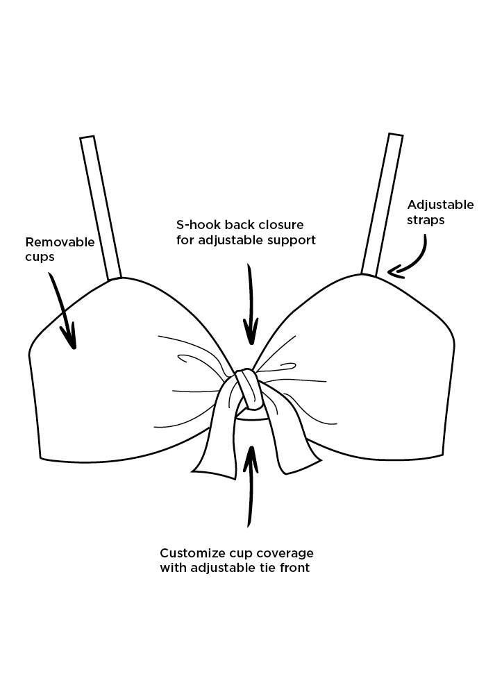 Mentor Tie Front High Waist Bikini Set, , alternate image number 2