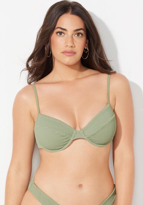 The Julia Crinkle Underwire Bikini Top, , alternate image number null