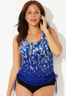 Side-Tie Adjustable Tankini Top, CONFETTI STROKES, hi-res image number null