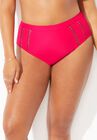 Crusader Lattice High Waist Bikini Bottom, PINK, hi-res image number null