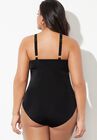 Crossover Cut Out One Piece Swimsuit, , on-hover image number null