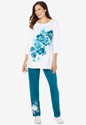 Floral Tee and Pant Set, , alternate image number null