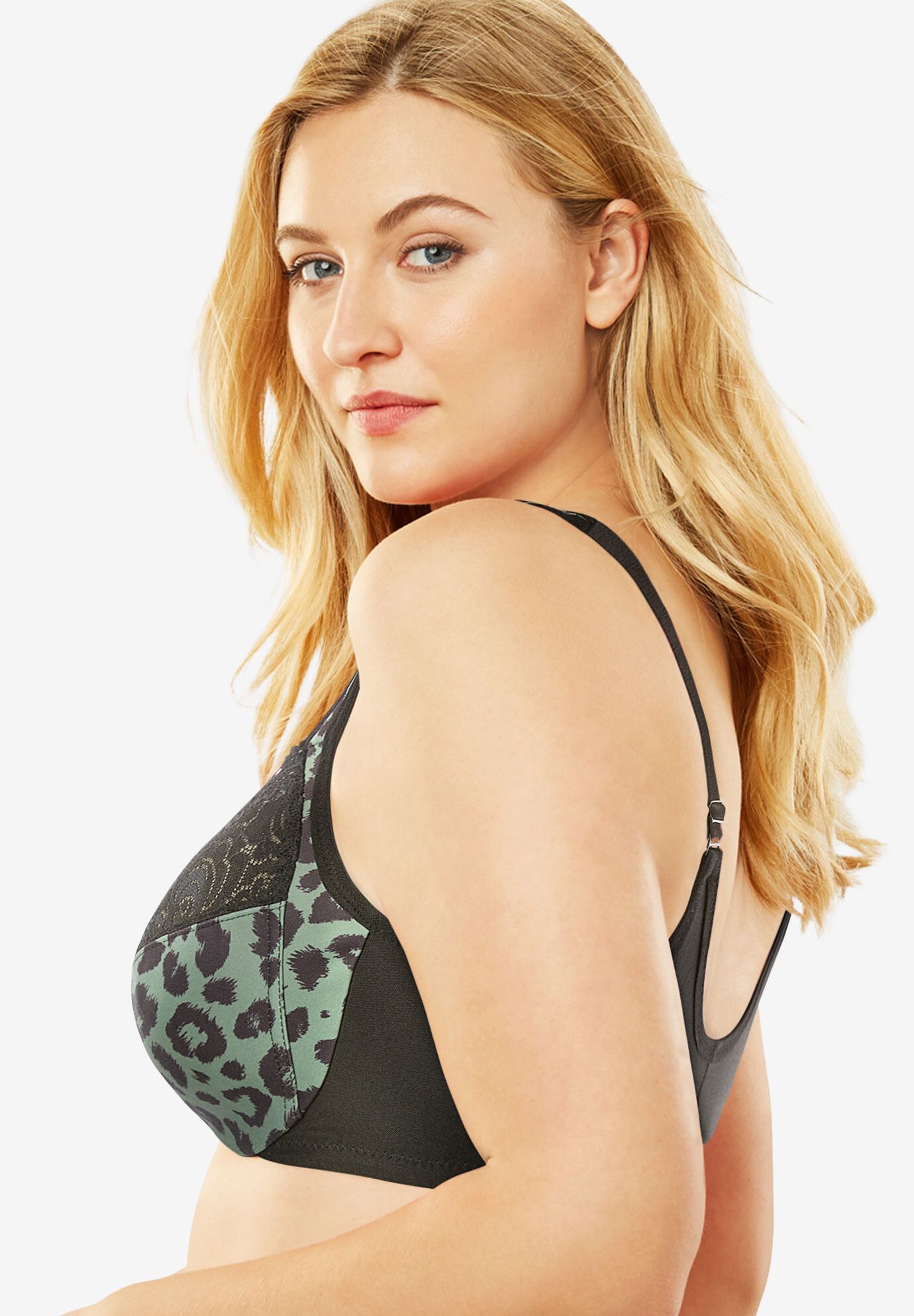 Wonderwire&reg; Front-Close Underwire Bra 1245, LEOPARD, alternate image number 2