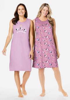 Plus Size Sleeveless Sleepshirts