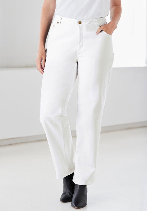 Crop Wide-Leg Jean, WHITE, hi-res image number null