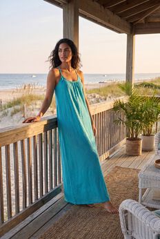 Breezy Eyelet Knit Long Nightgown