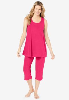 2-Piece Terry Tank and Capri Sleep Set