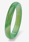 Genuine Green Agate Bangle Bracelet (13mm), 8.5 inches, GREEN, hi-res image number null