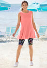 Sleeveless Fit-And-Flare Tunic Top, , alternate image number null