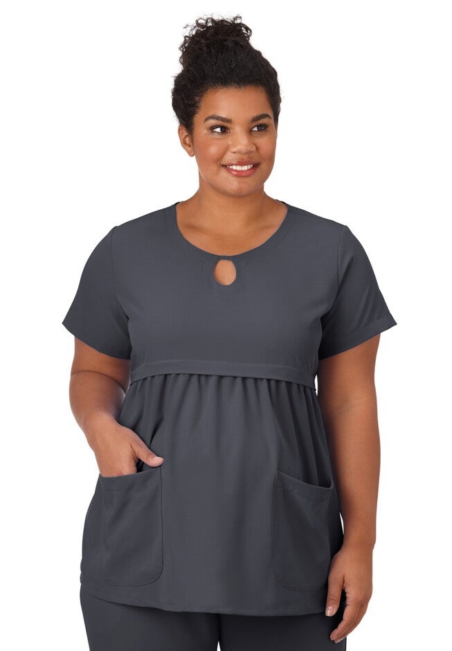 Jockey Scrubs Women's Empire Waist Maternity Top, CHARCOAL, hi-res image number 0