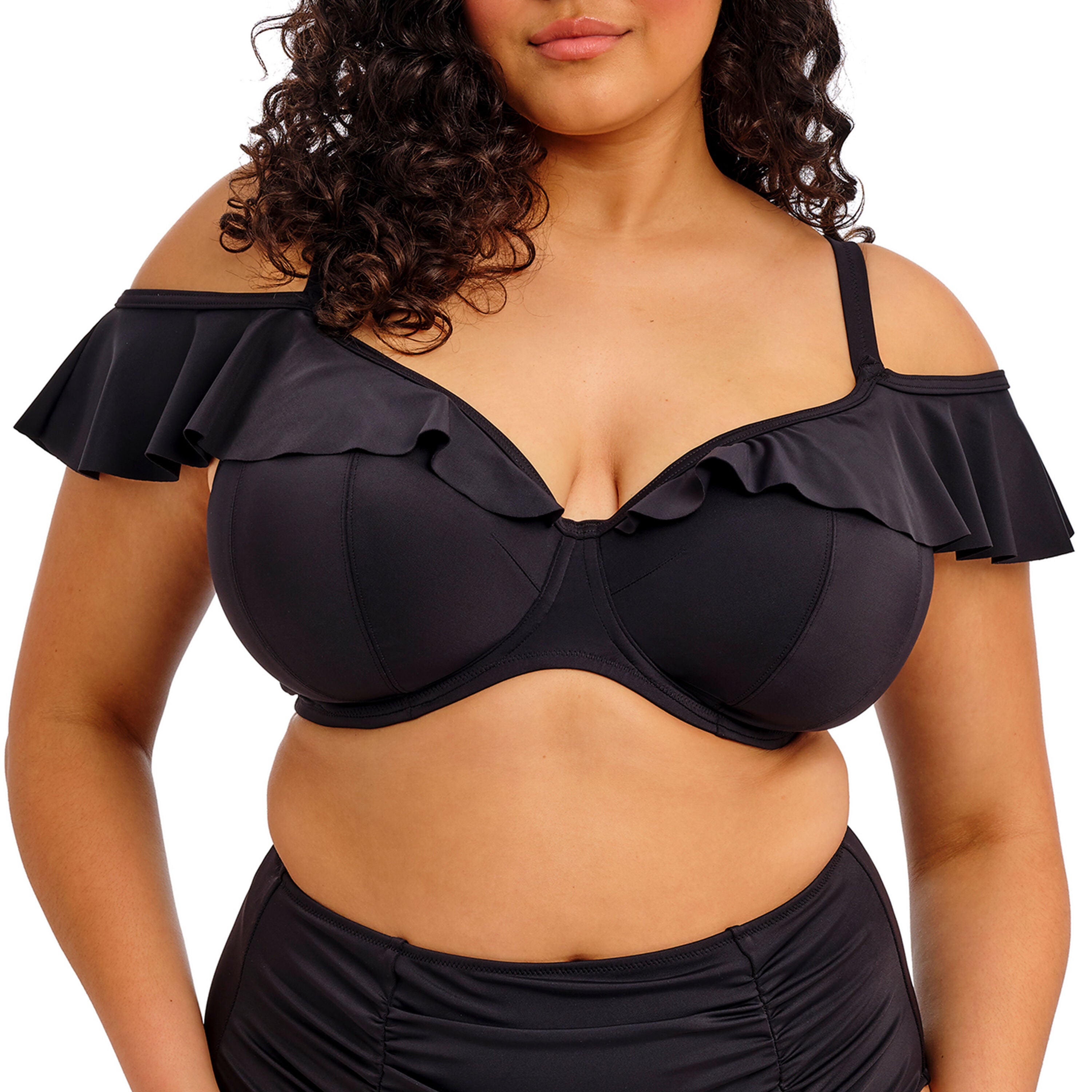 Plain Sailing Underwire Plunge Bikini Top, BLACK, hi-res image number 0