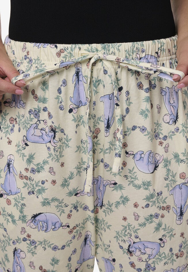 Eeyore Lounge Pajama Pants Cotton Watercolor Floral Lounge Pants, , alternate image number null