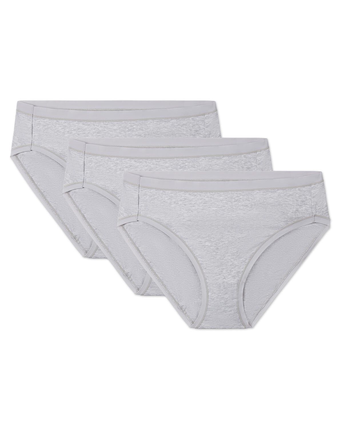 Combed Cotton Basic Hipster Panties 3 Pack, LT GRAY HEATHER, alternate image number 4
