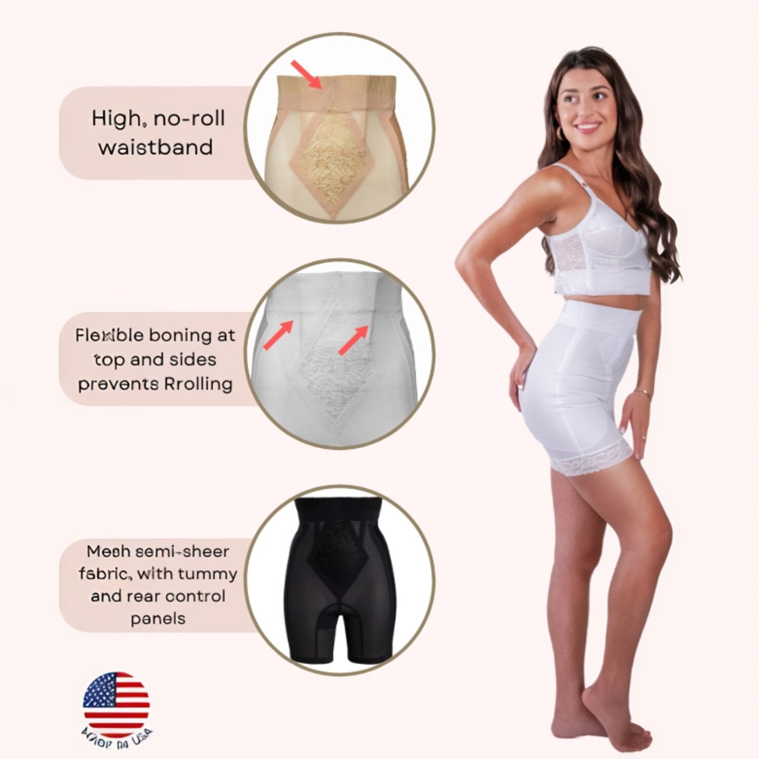 High Waist Leg Shaper Extra Firm Shaping 696, BLACK, alternate image number 3