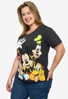Disney Mickey Mouse & Crew Cropped T-Shirt Gray T-Shirt, , alternate image number null