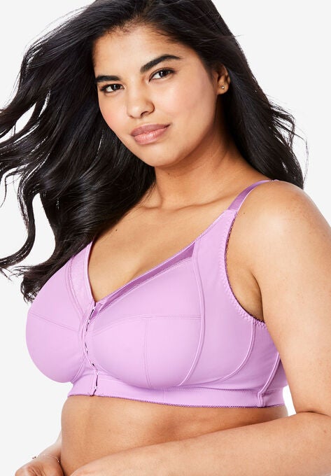 Satin-Trim Posture Bra , , alternate image number null