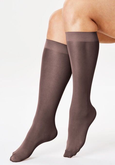 3-Pack Knee-High Support Socks , DARK COFFEE, hi-res image number null