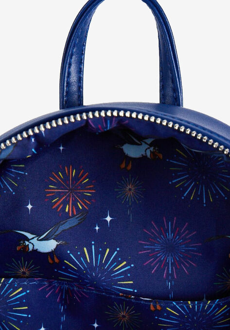 Loungefly X Disney Little Mermaid Ariel Mini Backpack Handbag Fireworks Navy, , alternate image number null
