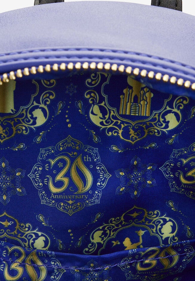 Loungefly X Disney 30Th Anniversary Aladdin Mini Backpack Handbag Jasmine Genie, , alternate image number 3