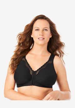 Front-Close Cotton Lace Wireless Posture Bra 5100531