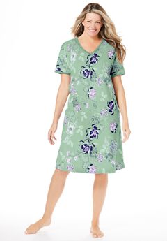 V-Neck Short Sleeve Short T-Shirt Lounger