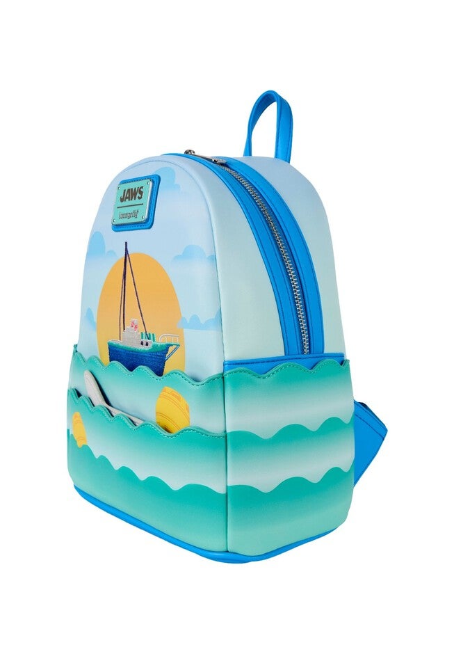 Loungefly x Universal Studios Jaws Mini Backpack, BLUE, alternate image number 3