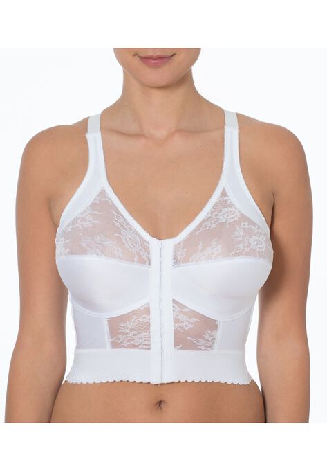Three-Quarter Front Closure Bra , WHITE, hi-res image number null