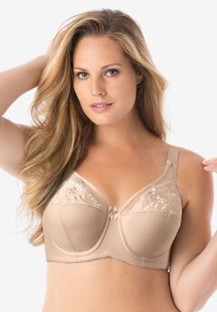 Elila® Embroidered Microfiber Underwire Bra 2401
