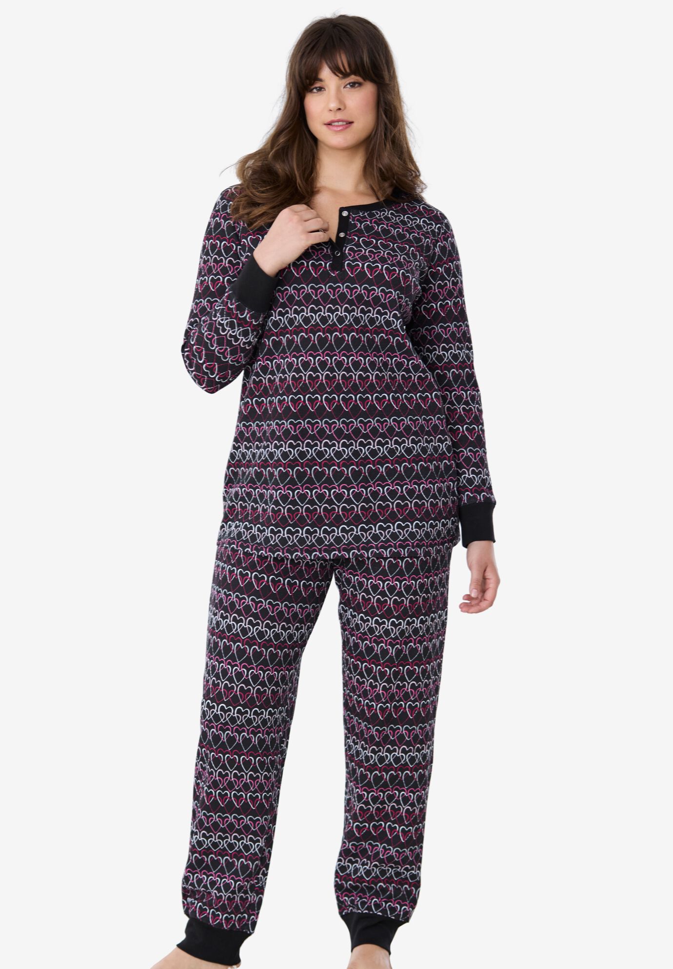Thermal Henley Pajama Set Catherines