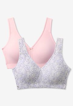 Comfort Choice® 2-Pack Cotton Full Coverage Bra