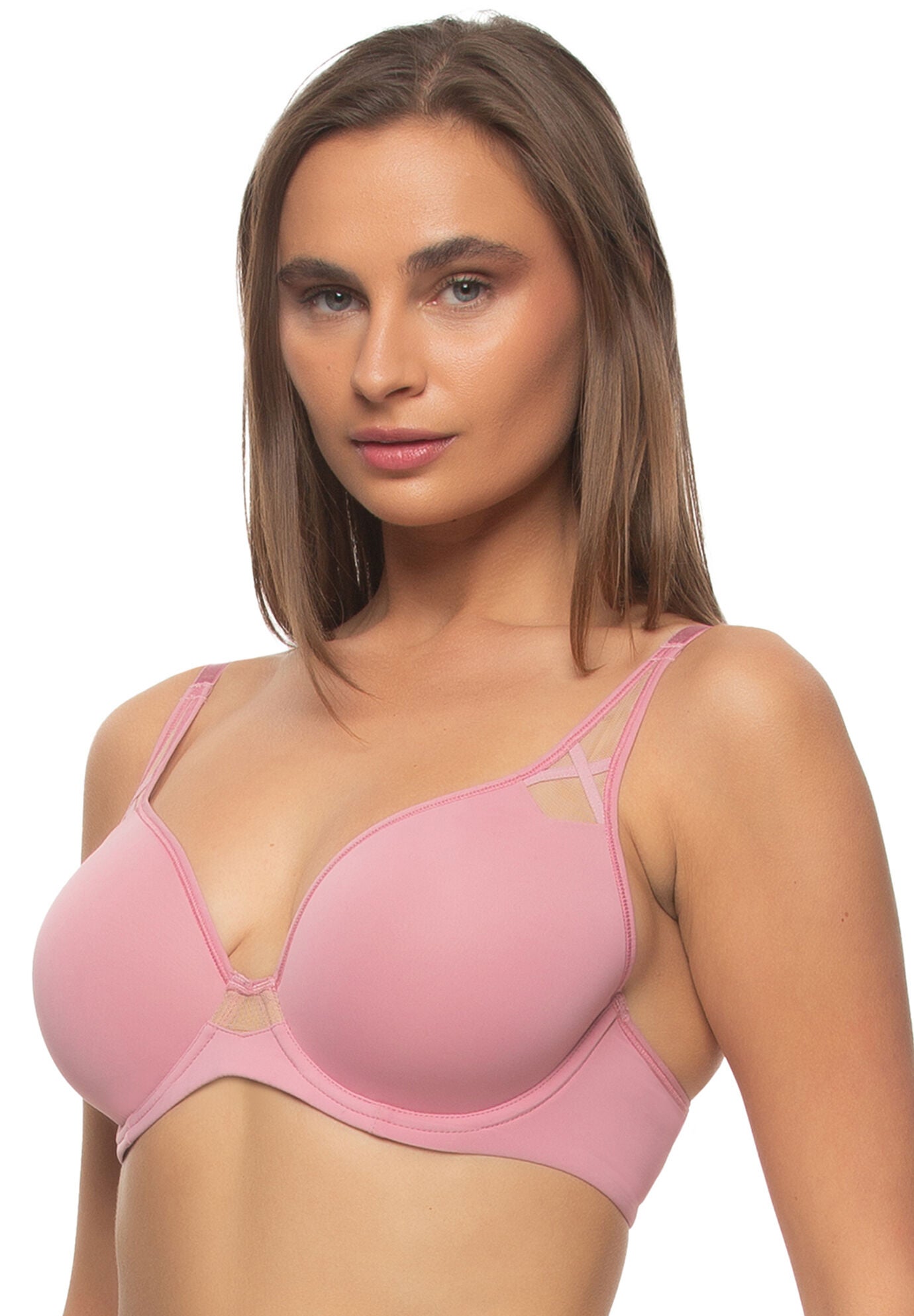 Amaranth Sheer Plunge T-Shirt Bra, FOXGLOVE FXG, hi-res image number 0