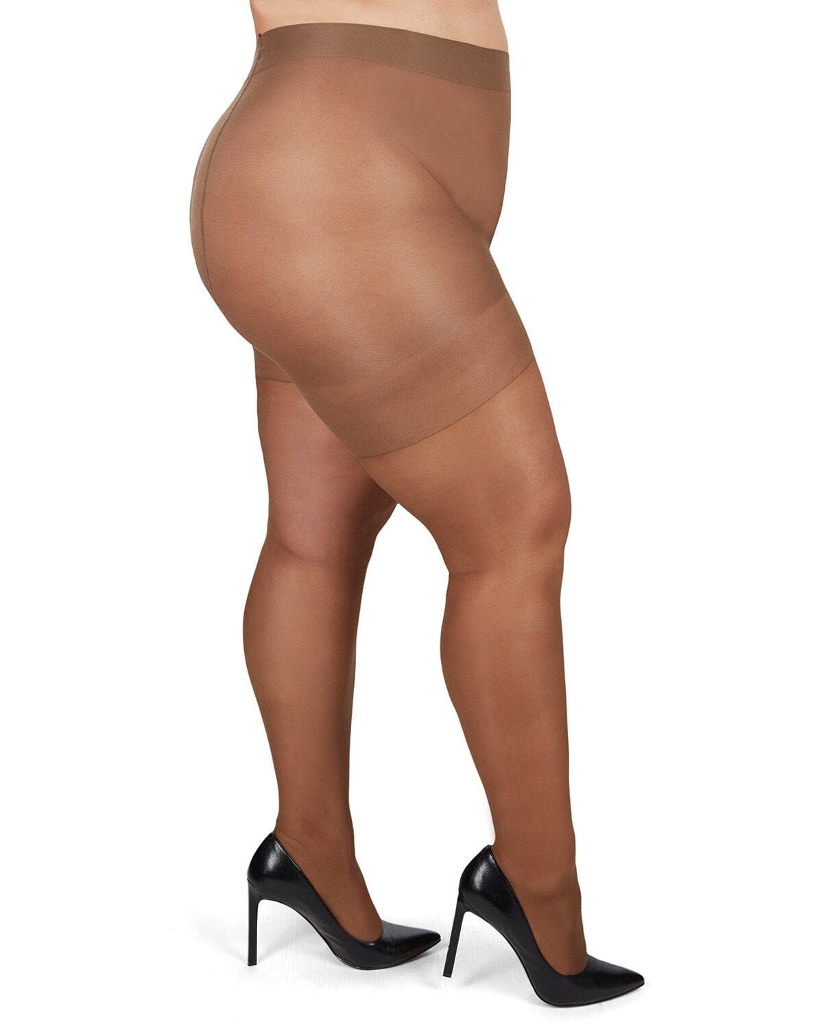 Energizing Plus Size Curvy Control Top Pantyhose, UTOPIA, hi-res image number 0