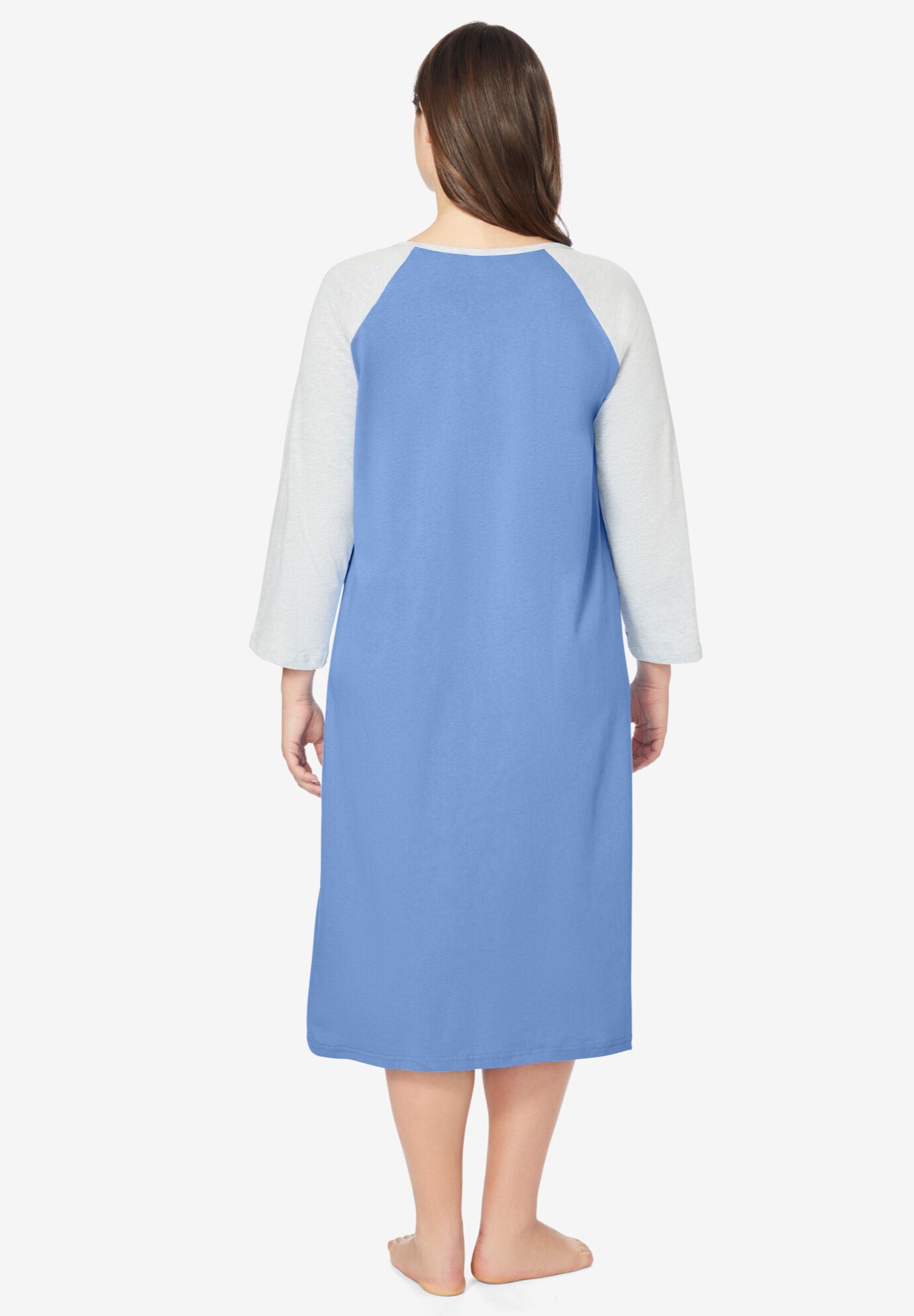 Avenue Body Baseball Sleepshirt, FRENCH BLUE, on-hover image number 1